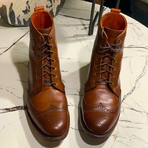 Allen Edmonds Mens Size 11 Dalton Wingtip Dress Boots in Walnut Brown MSRP $475